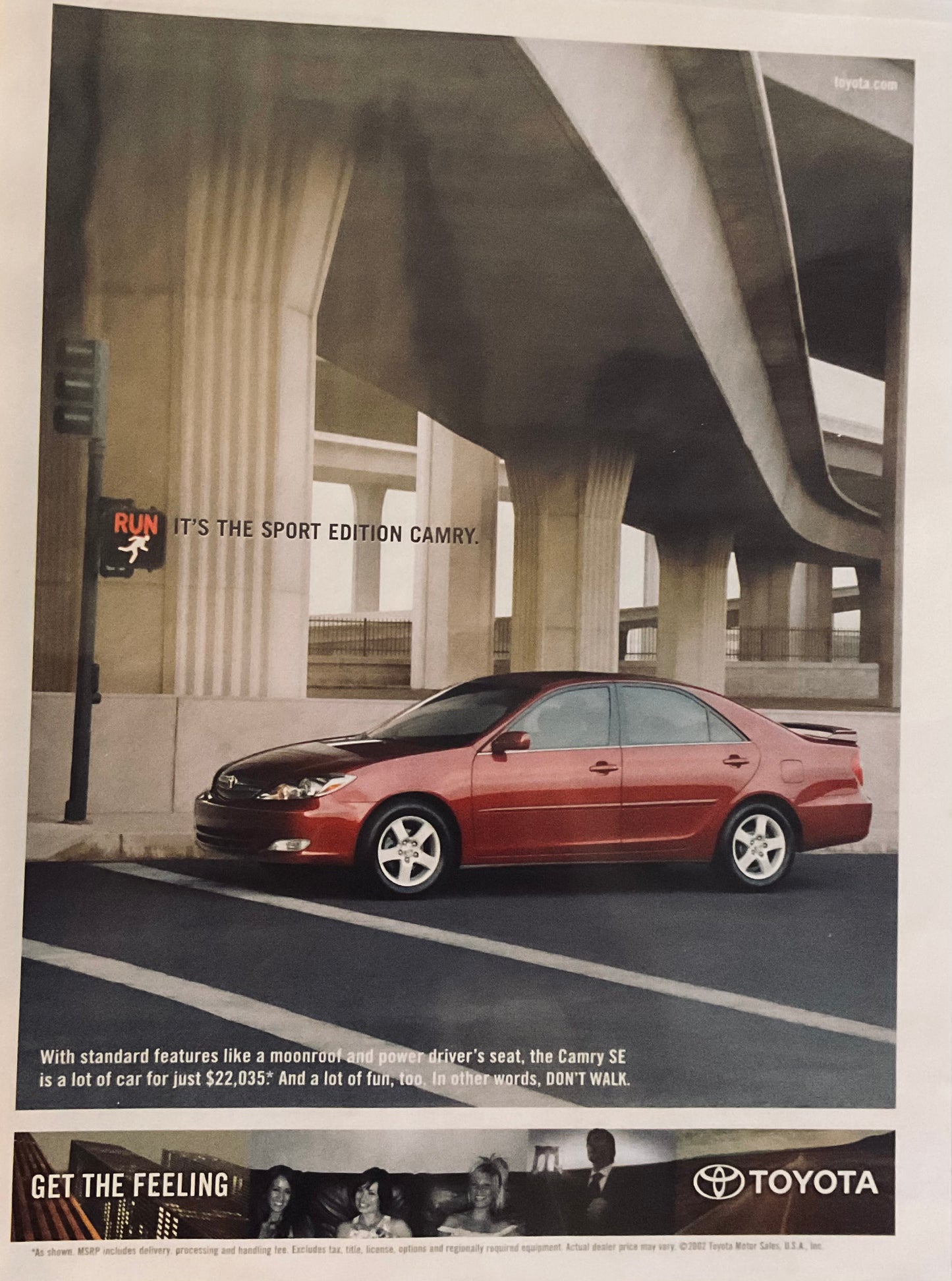 2002 Red Sports Edition Camry - Get the Feeling - Magazine Ad