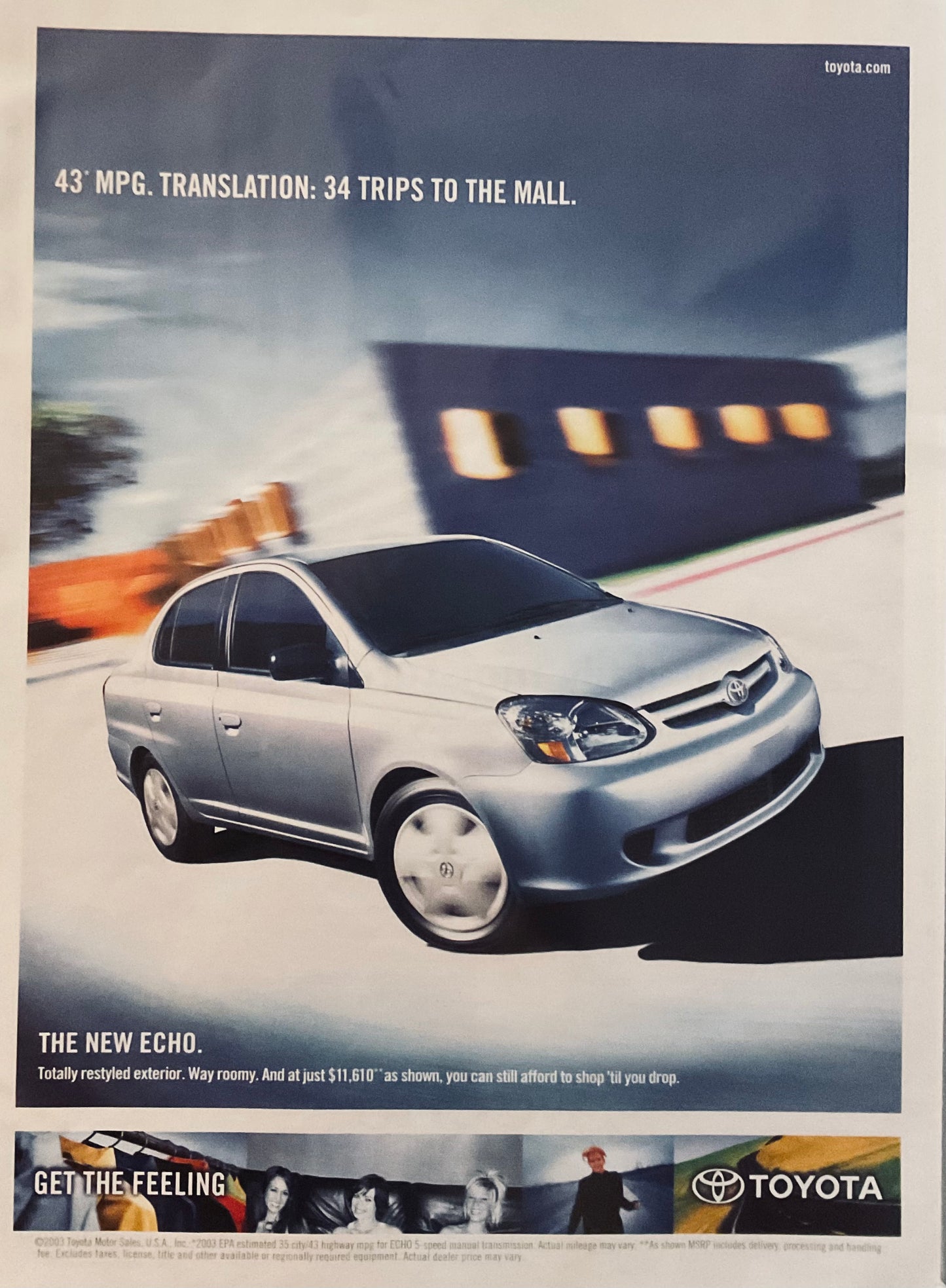 2003 Toyota Echo - Get the Feeling - Magazine Ad