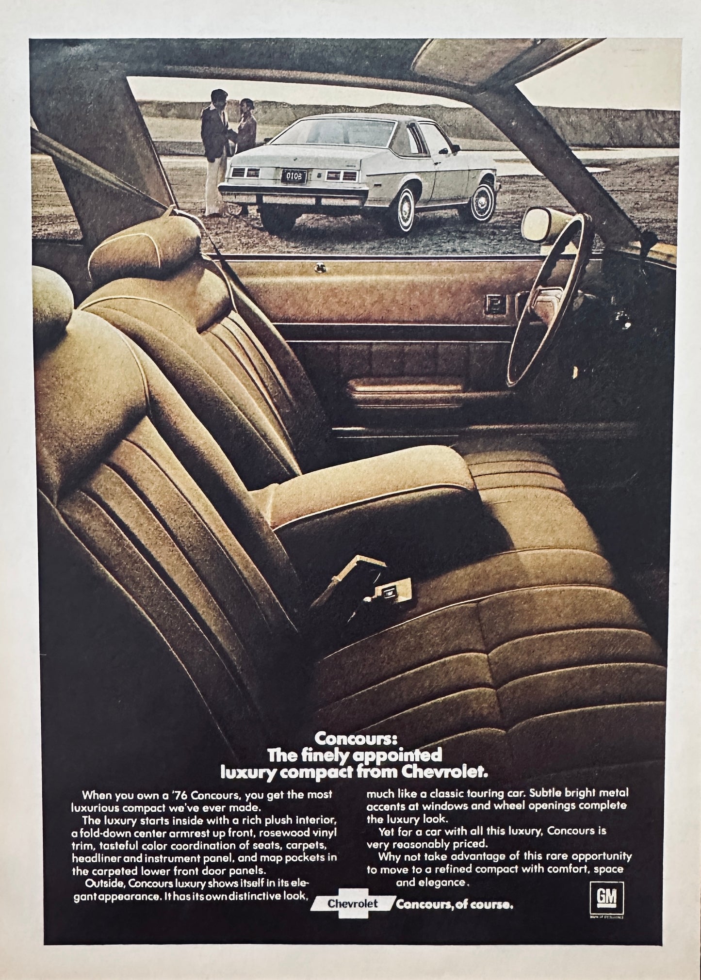 1976 Chevrolet Concours Luxury Compact Magazine Ad