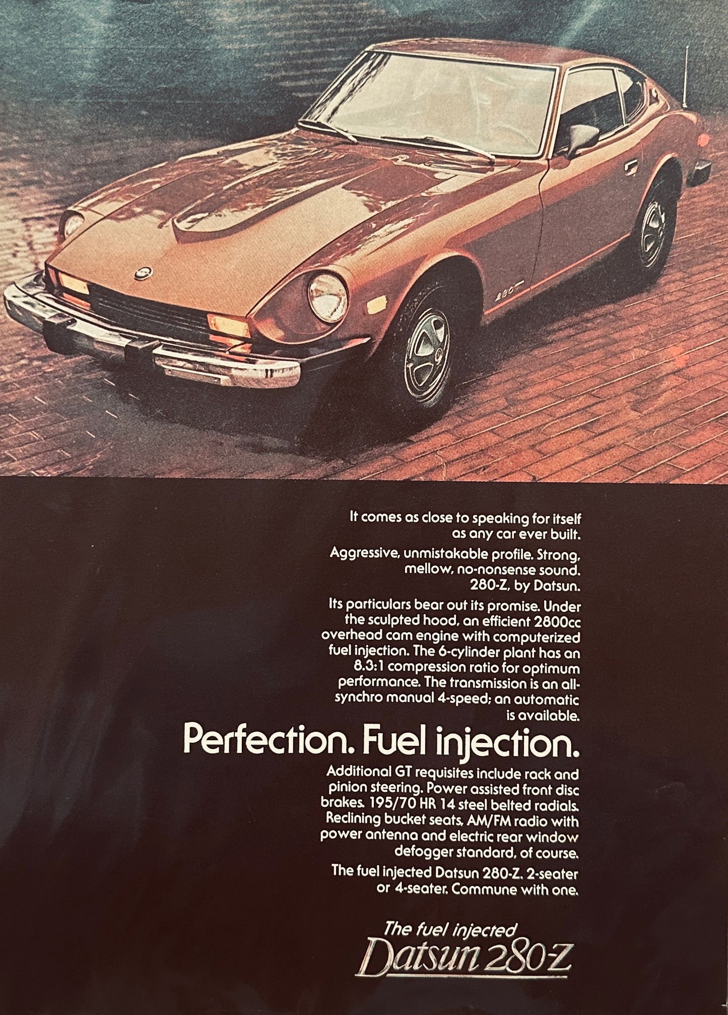 1976 Datsun 280z Perfection - Fuel Injection! -  Magazine Ad