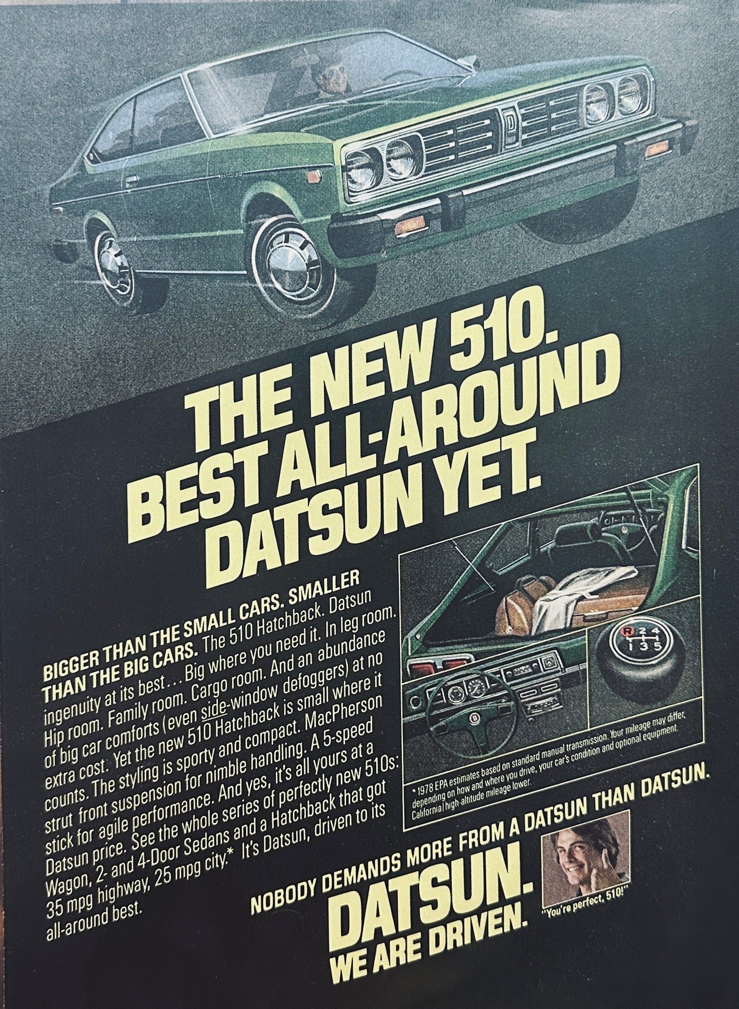 1978 Datsun 510 Best all-Around Datsun Yet - Magazine Ad