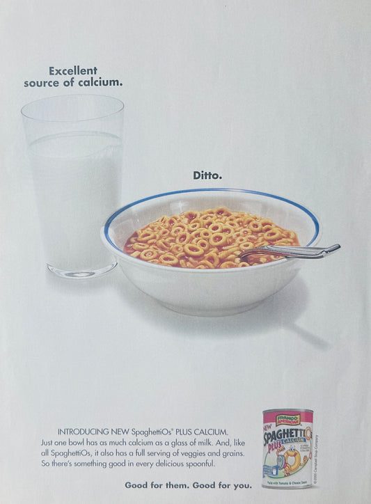 2001 Franco-American SpaghettiO’s Magazine Ad