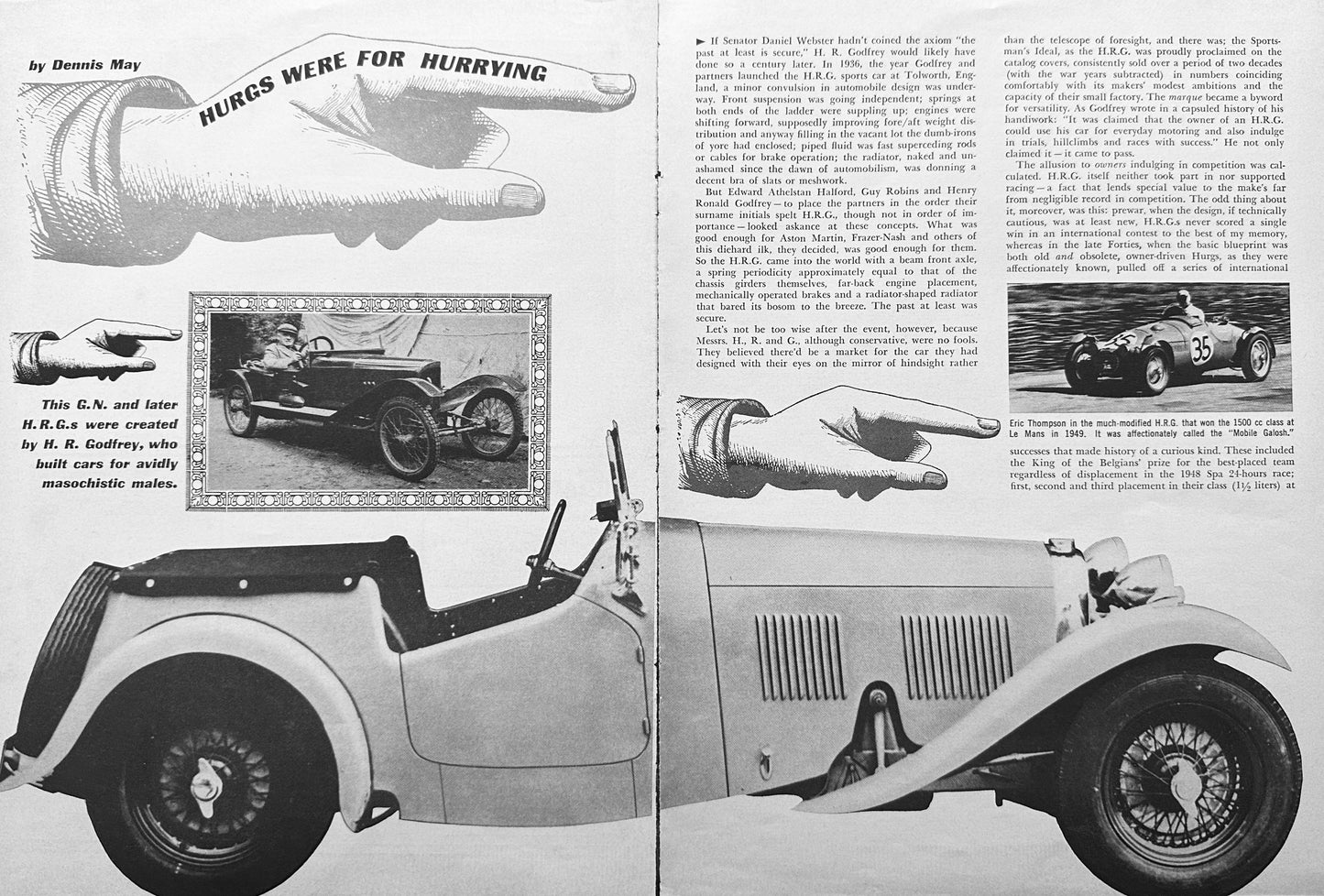 1961 Feature Magazine article on Hurg Automobile  - 1936 HRG