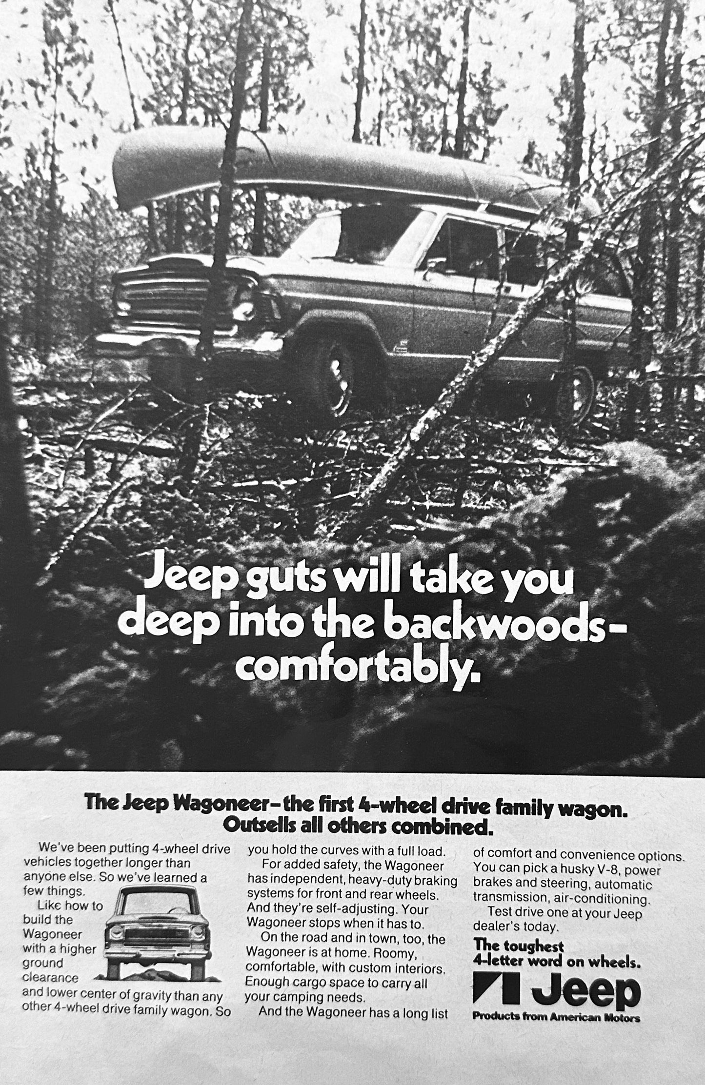 1971 Jeep Wagoneer - Family Wagon for the off road places in your life - Magazine Ad