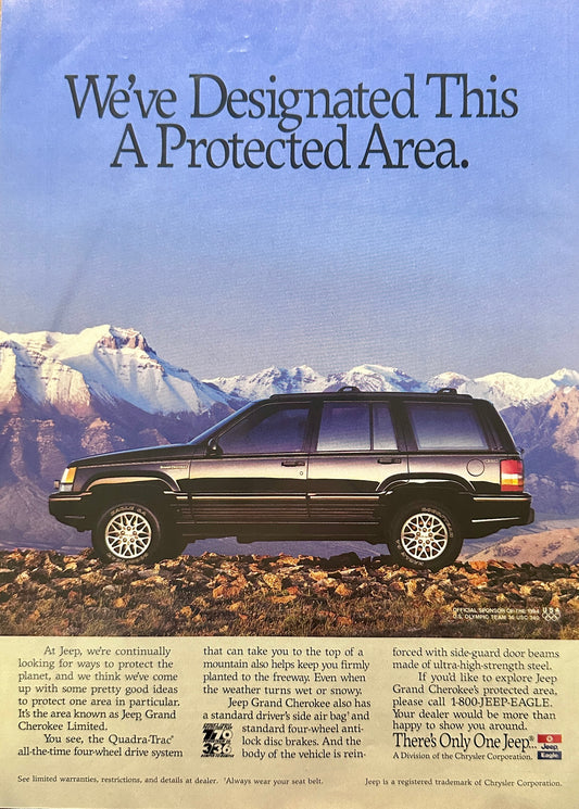 1994 Jeep Grand Cherokee Limited Magazine Ad