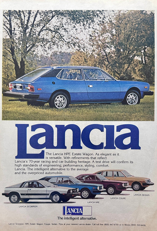 1977 Lancia HPE Estate Wagon Magazine Ad