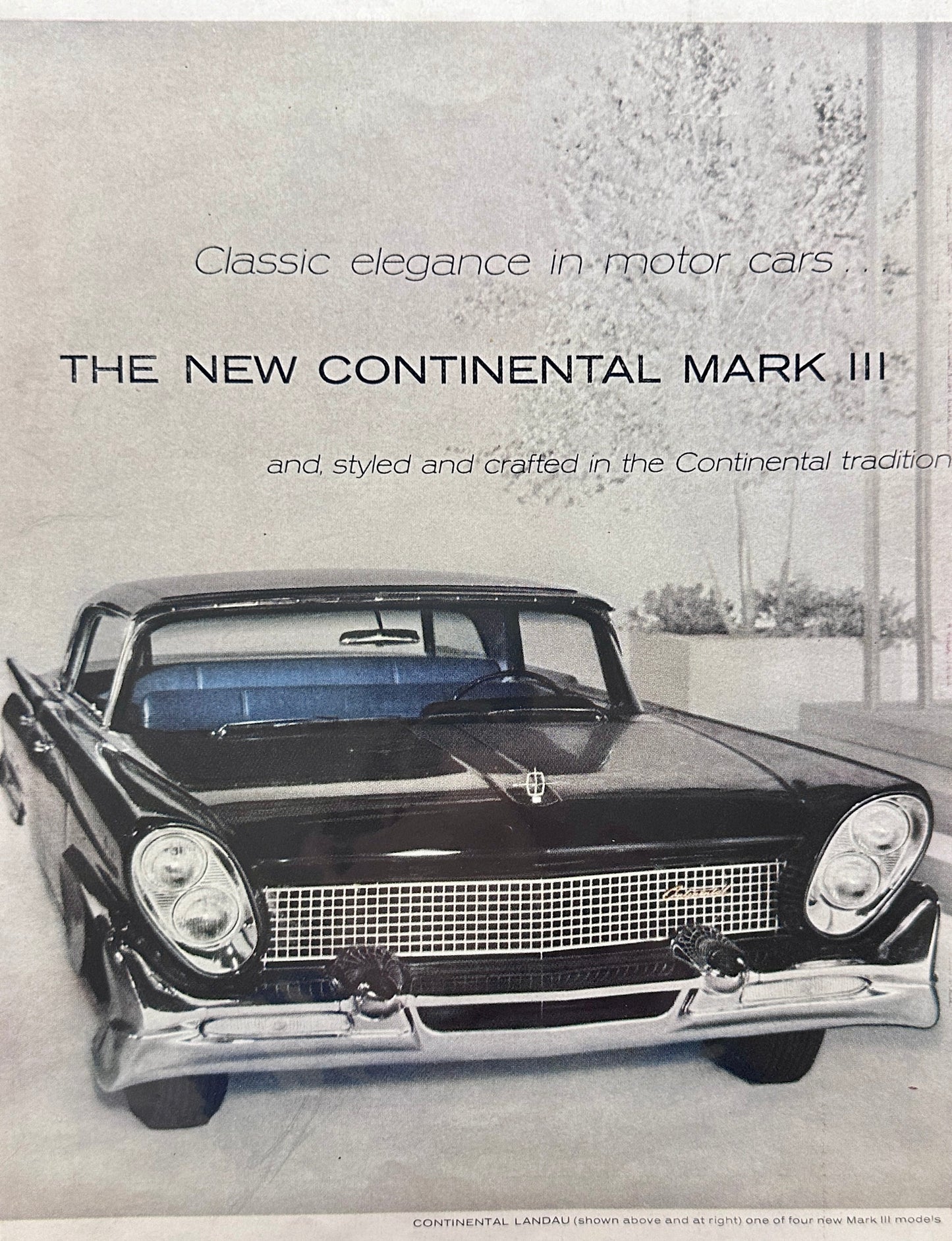 1958 Black Lincoln Continental Mark III - Classic Elegance + Sir Pendleton Shirts Ad