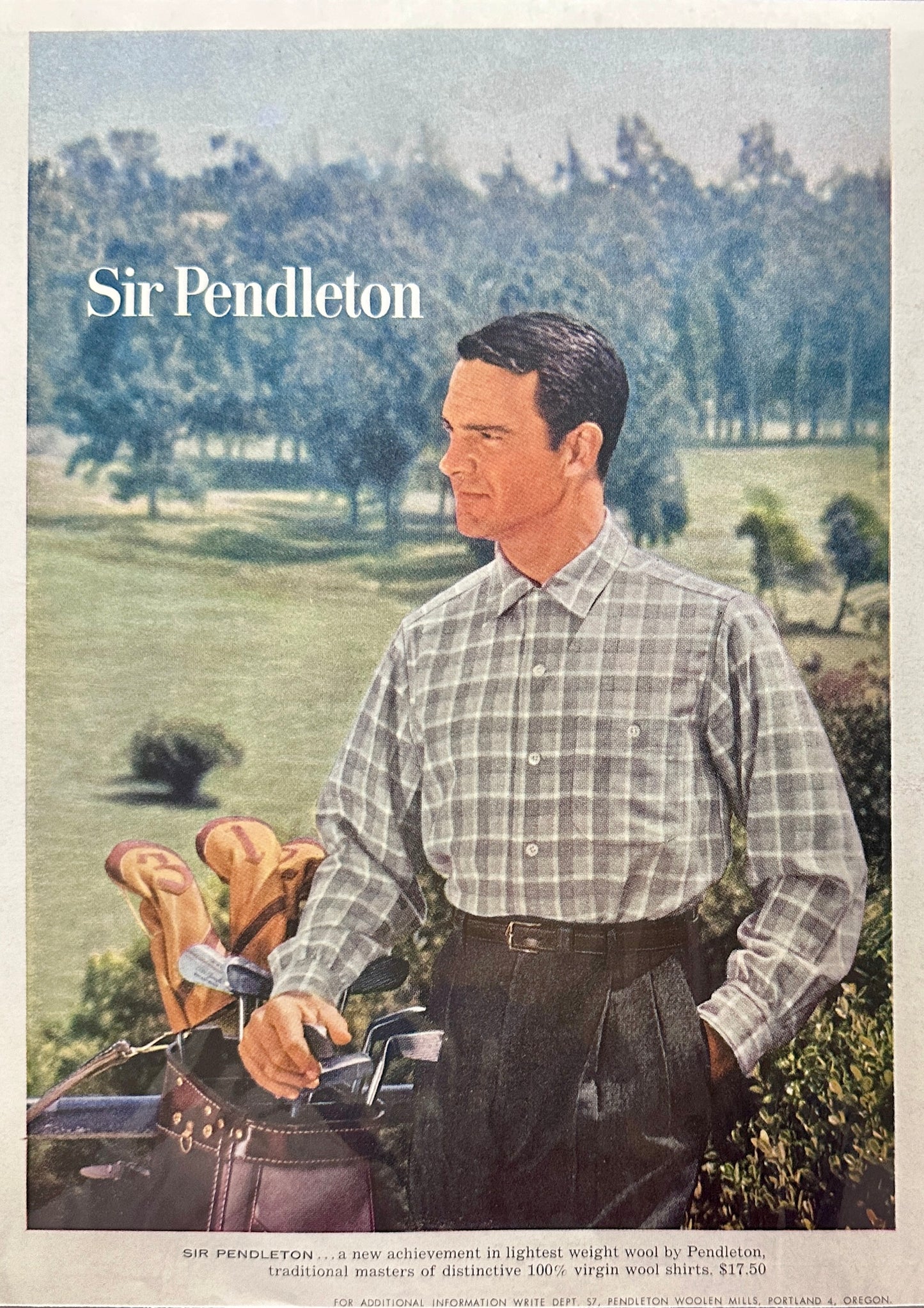 1958 Black Lincoln Continental Mark III - Classic Elegance + Sir Pendleton Shirts Ad