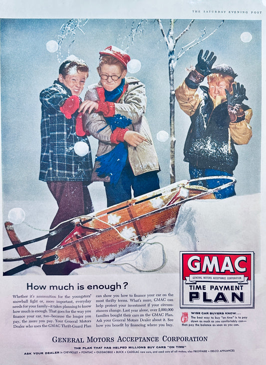 1957 GMAC Financing - General Motors Time Payment Plan - Magazine Ad