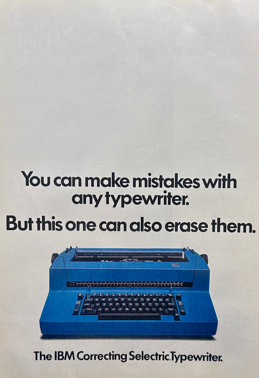 1974 IBM Correcting Selectric Typewriter Magazine Ad