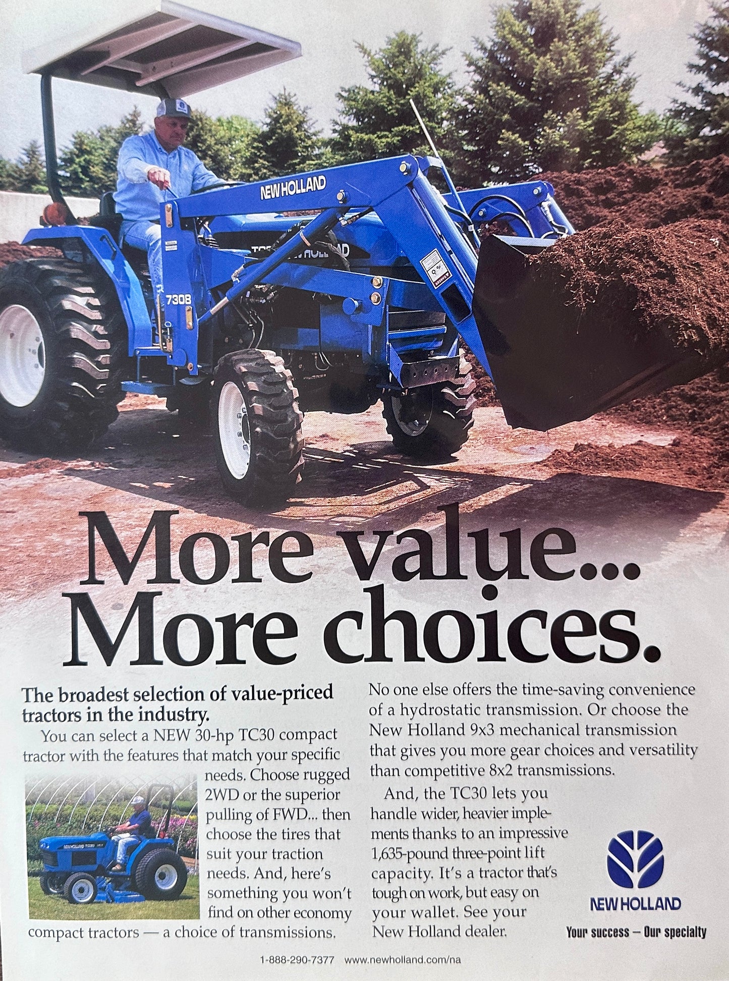 2003 New Holland TC30 compact Tractor - Magazine Ad