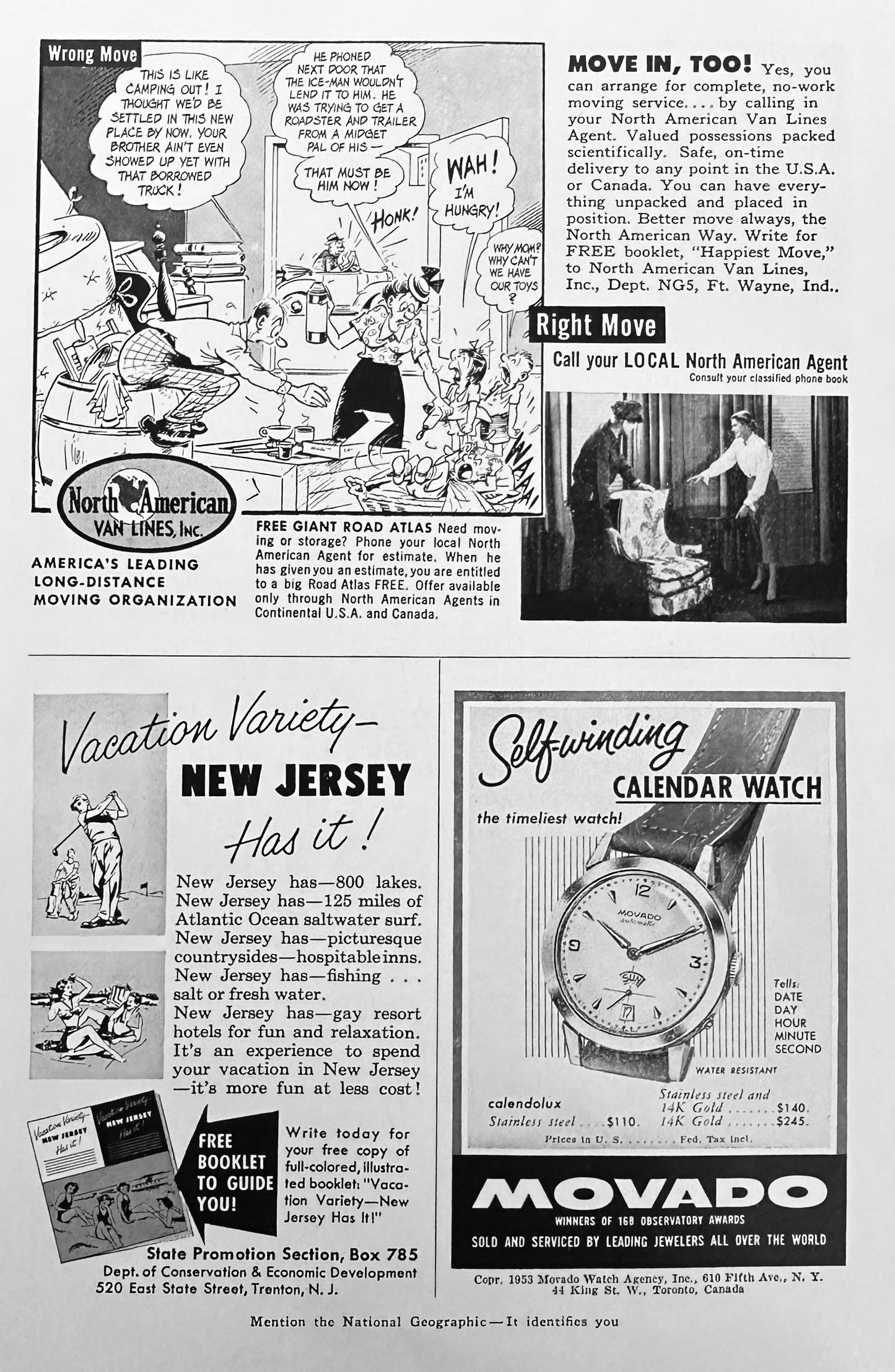 1953 North American Van Lines Moving Company - Promotional Ad