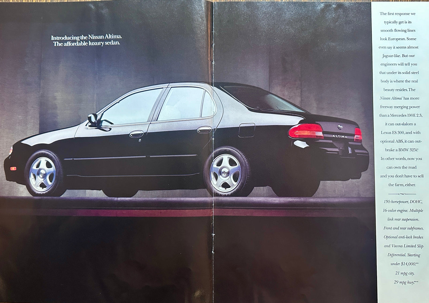 1992 8-Page Nissan Altima Magazine Insert