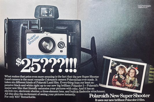 1976 Polaroid Super Shooter Centerfold Magazine Ad