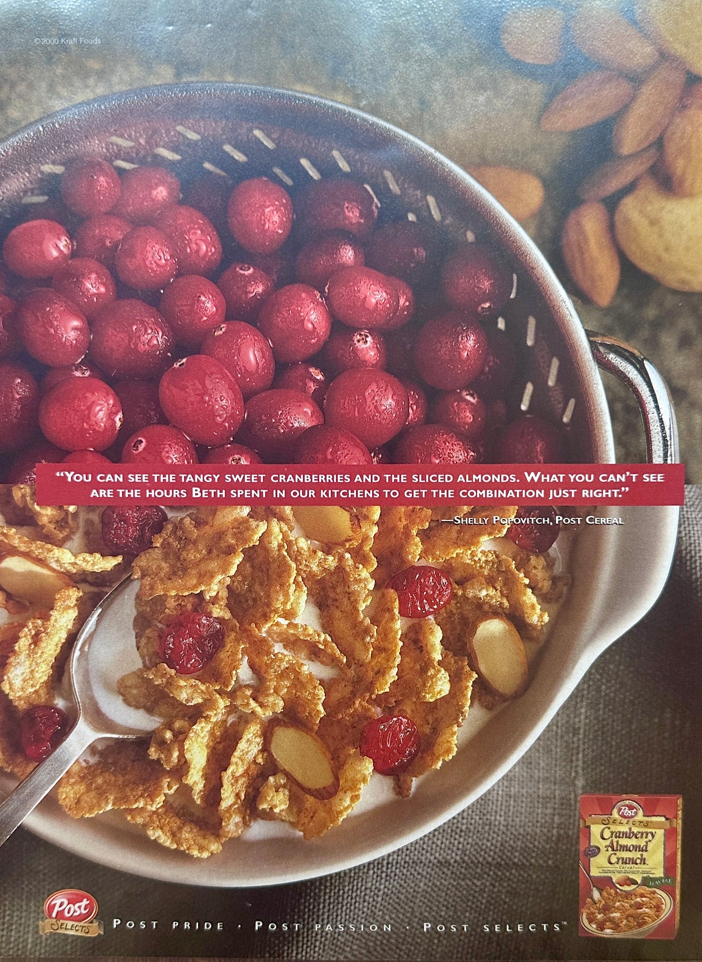 2000 Post Cranberry Almond Crunch Cereal & Rulon Gardner - Ads