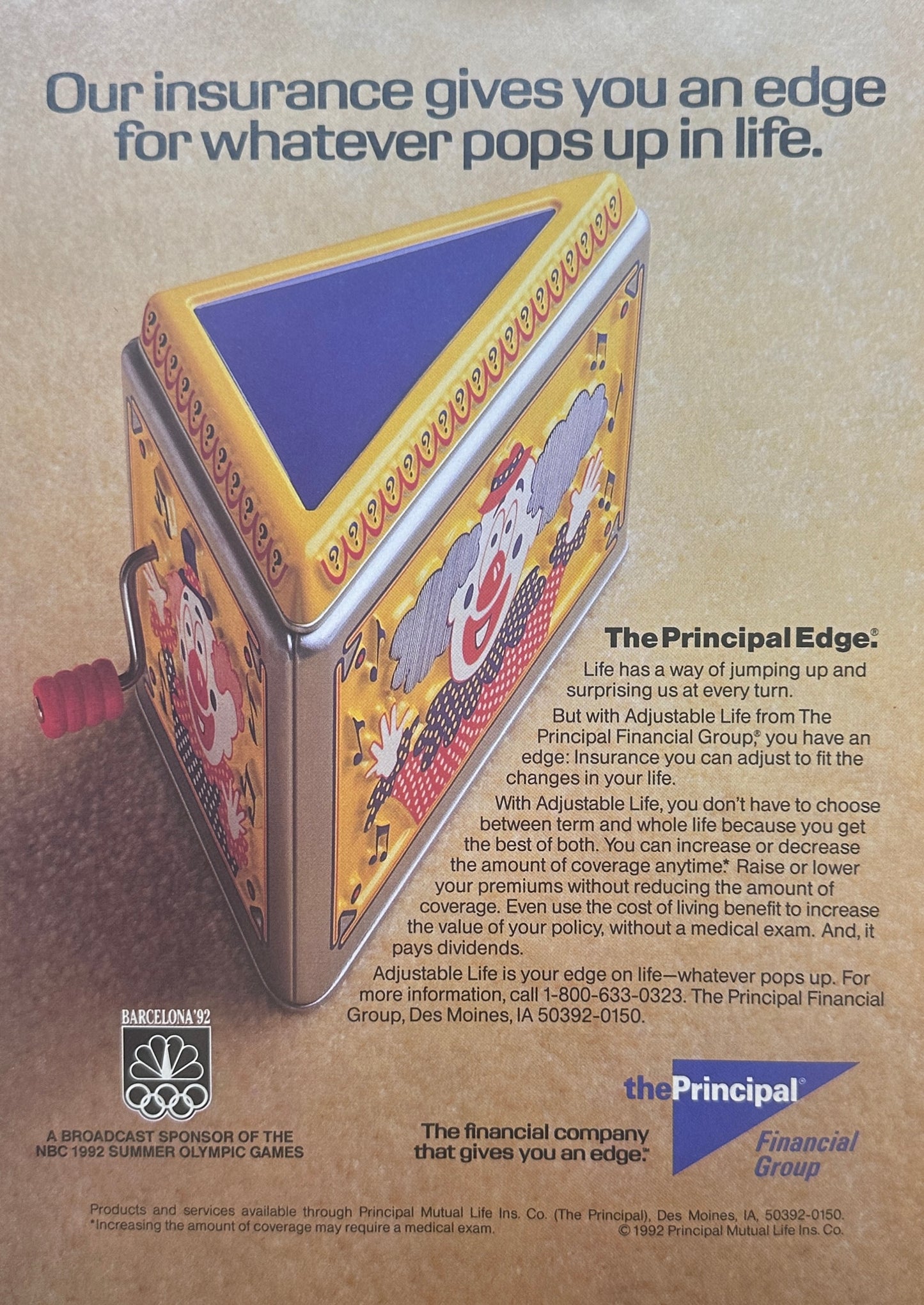 1992 The Principle Financial Group - Planning for the Unexpected - Vintage Ad