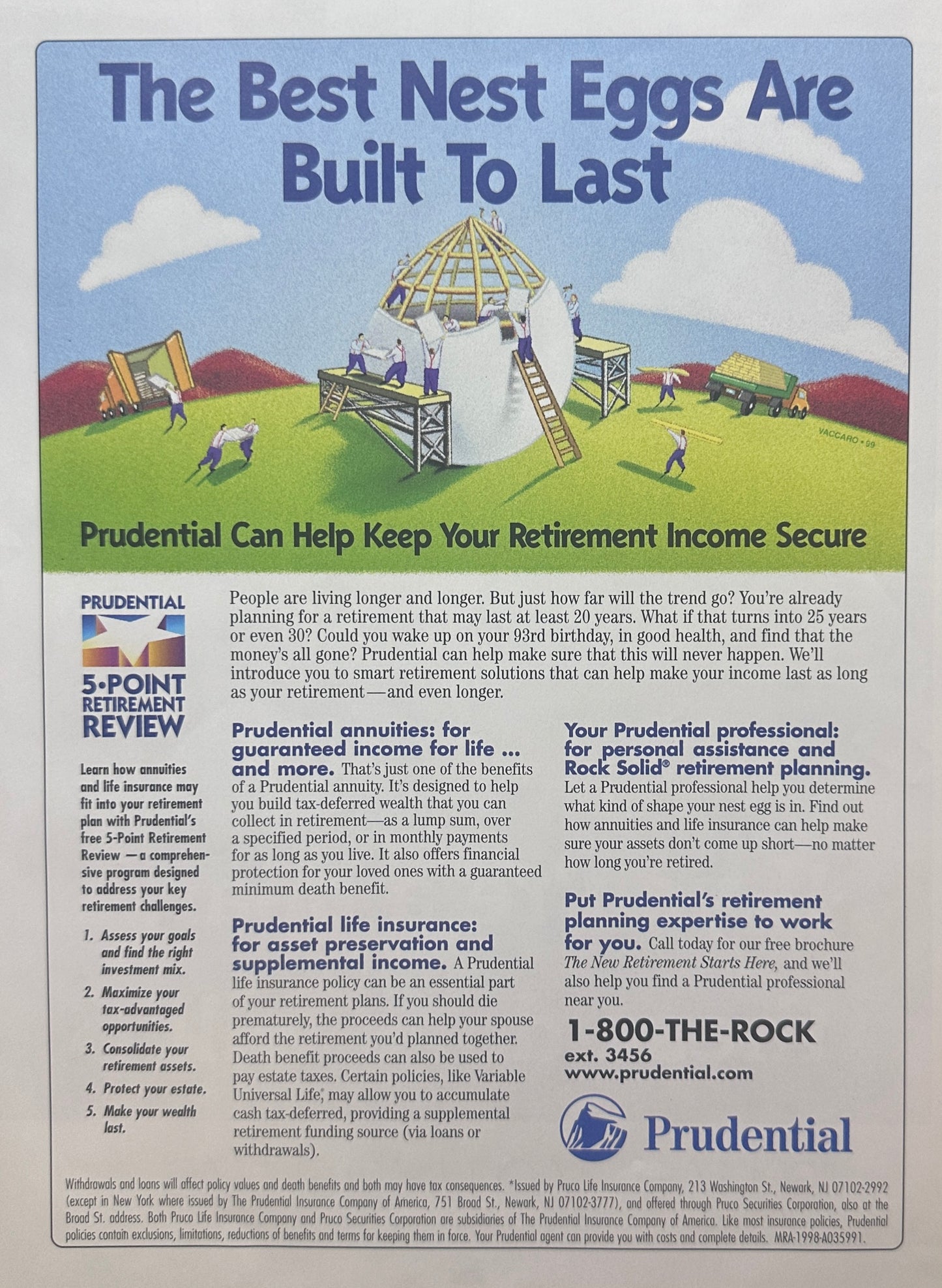 1999 Prudential Financial Services Vintage Ad