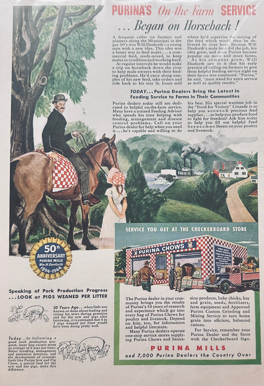 1944 Purina Chows Magazine Ad