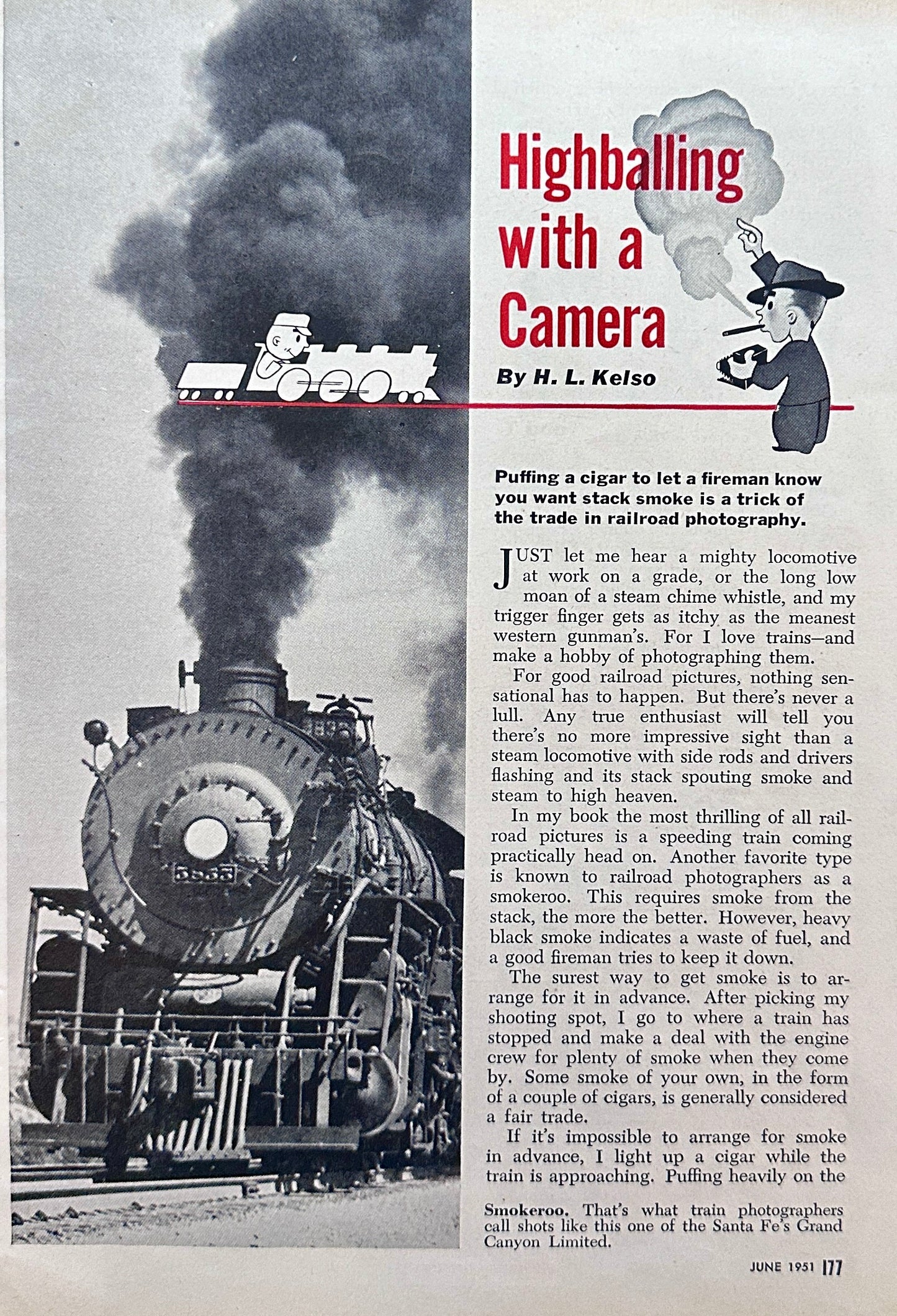 1951 HIghballing with A camera - Magazine Article - Train Photography