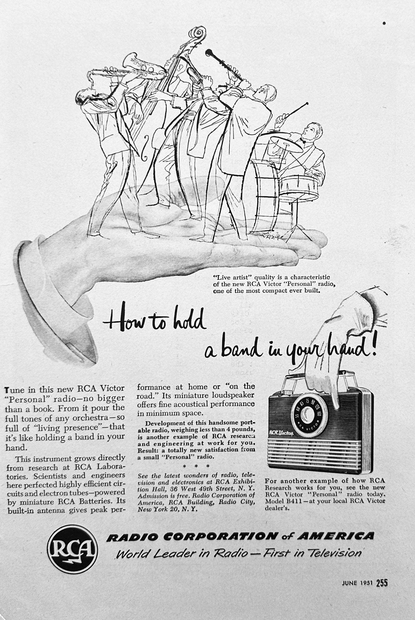 1951 RCA Victor POrtable Radio & Texaco Marfak Lubrication Vintage Ads