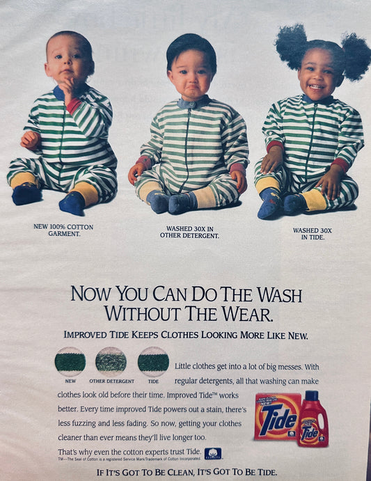 1994 Tide - Wash without the Wear Magazine Ad