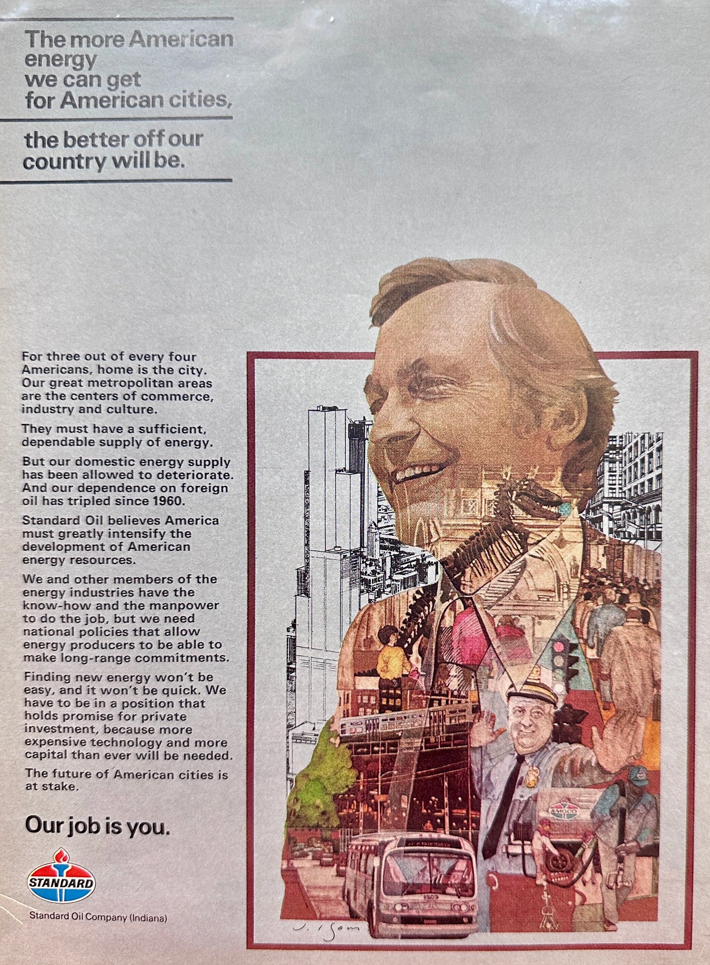 1975 Standard Oil - American Cities - Vintage Promotional Ad