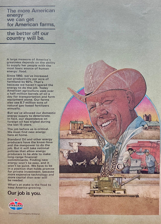 1976 Standard Oil - More American Energy for American Farms - Magazine Ad