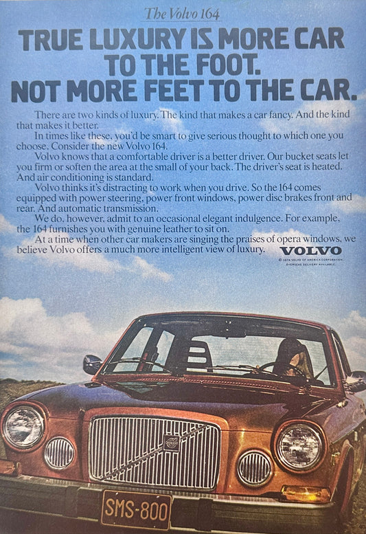 1975 Volvo 164 Luxury Sedan Magazine Ad