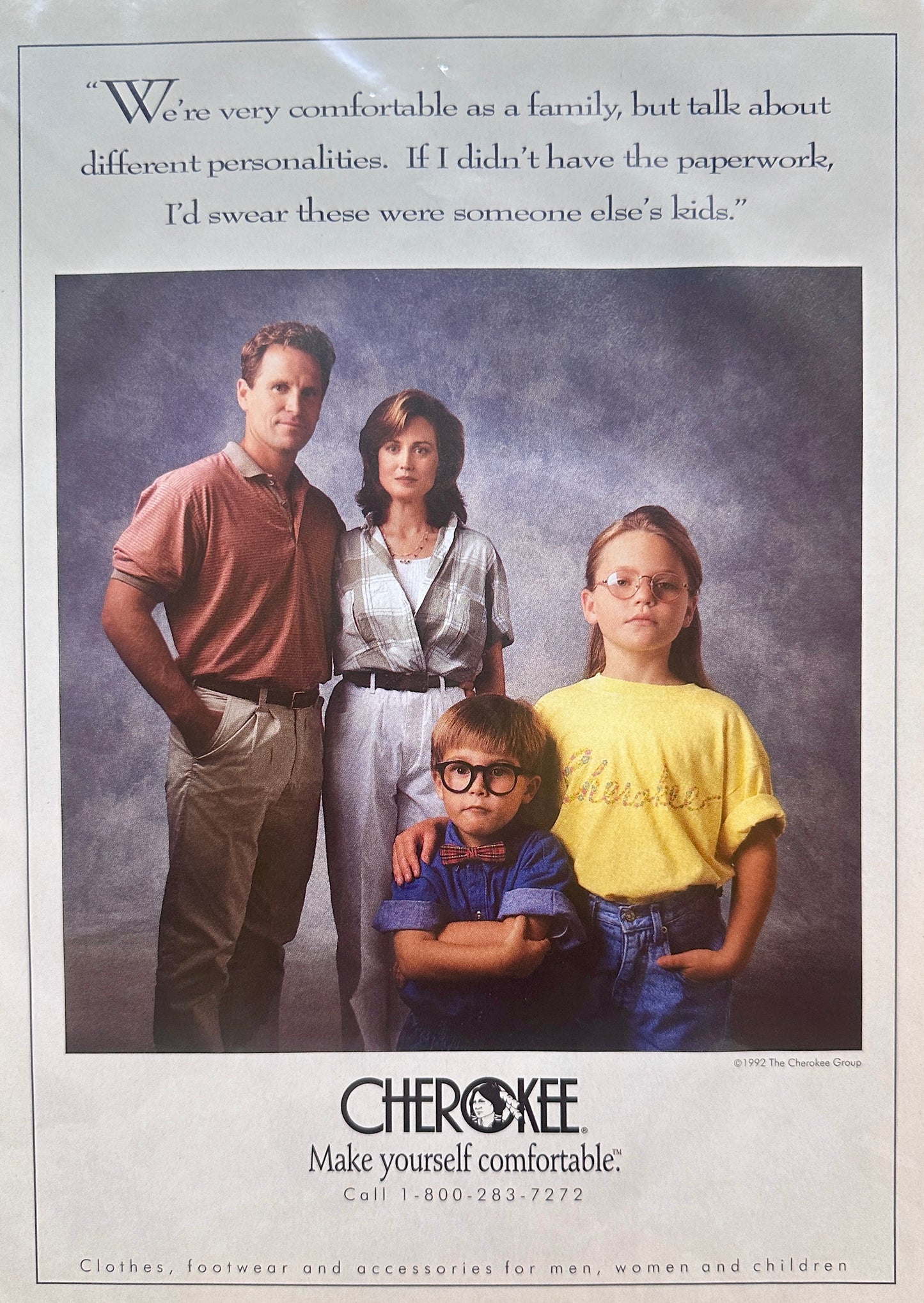 1993 Cherokee Clothing for the entire Family! Make Yourself Comfortable!