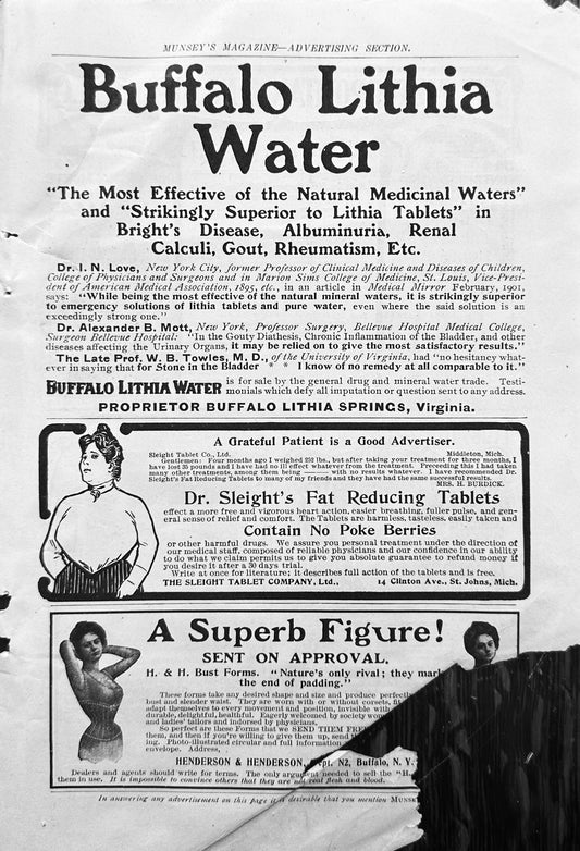 1902 Buffalo Lithia Water Original Advertisement - Natural Medicinal Water