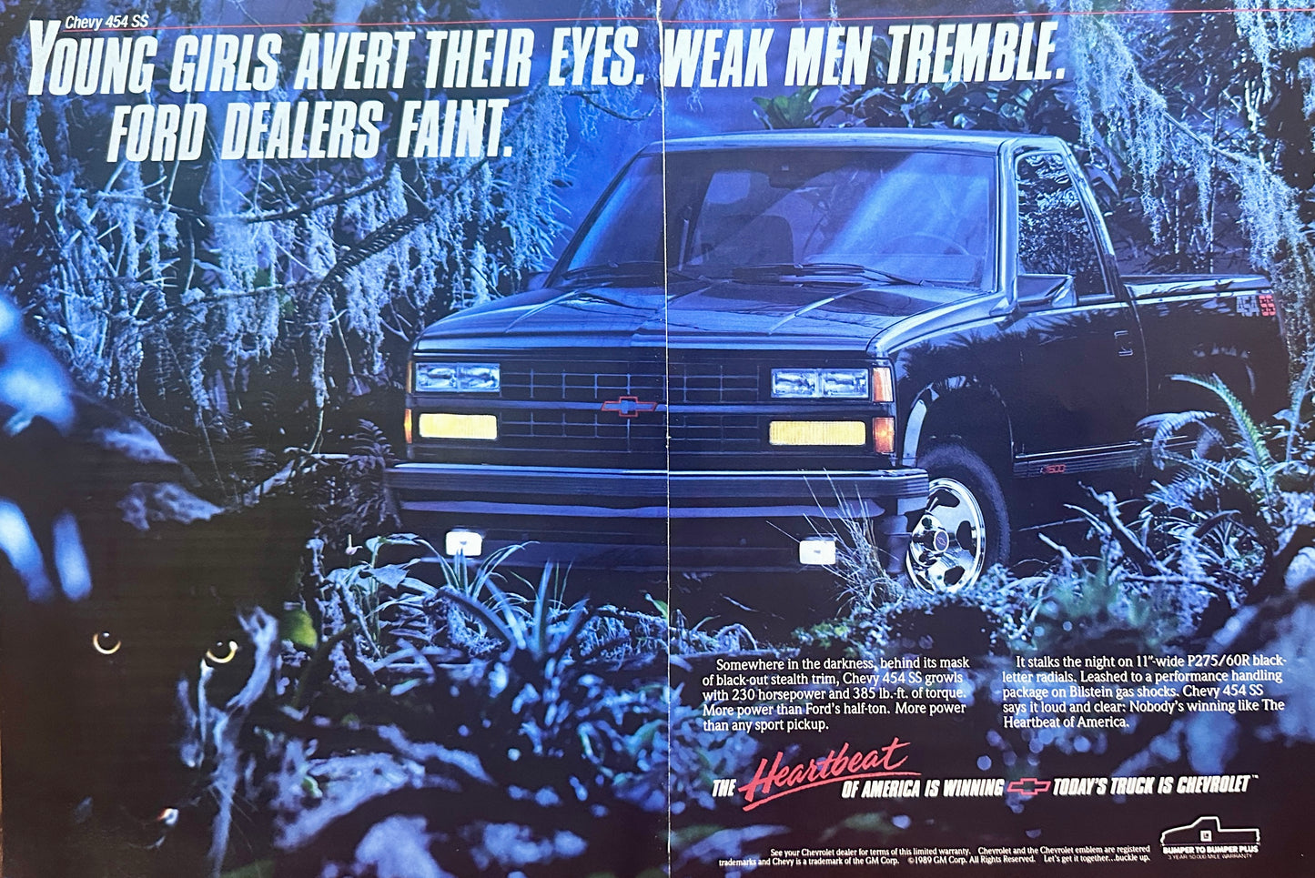 1989 Chevrolet Chevy 454 SS Pick-up Truck 2-Page Original Ad