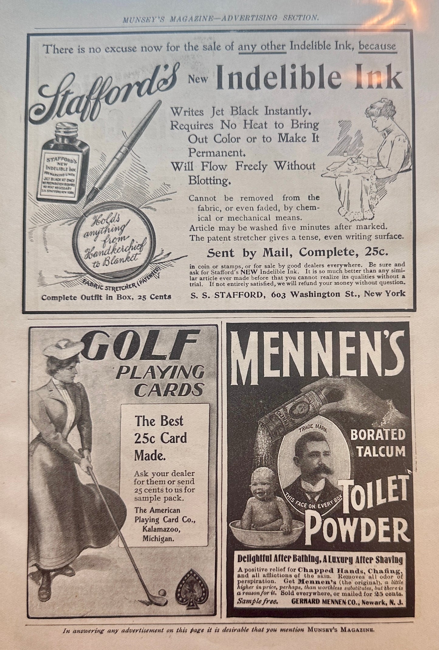 1902 Early Advertisements - White Star Coffee, Ralston-Purina - Mennen's + More