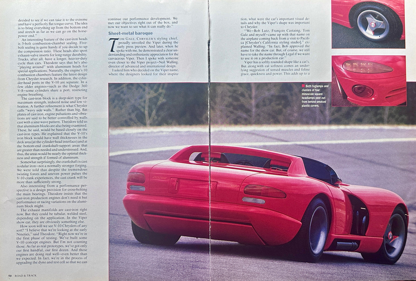 1989 Multipage Dodge Viper Feature Article - Missing final page