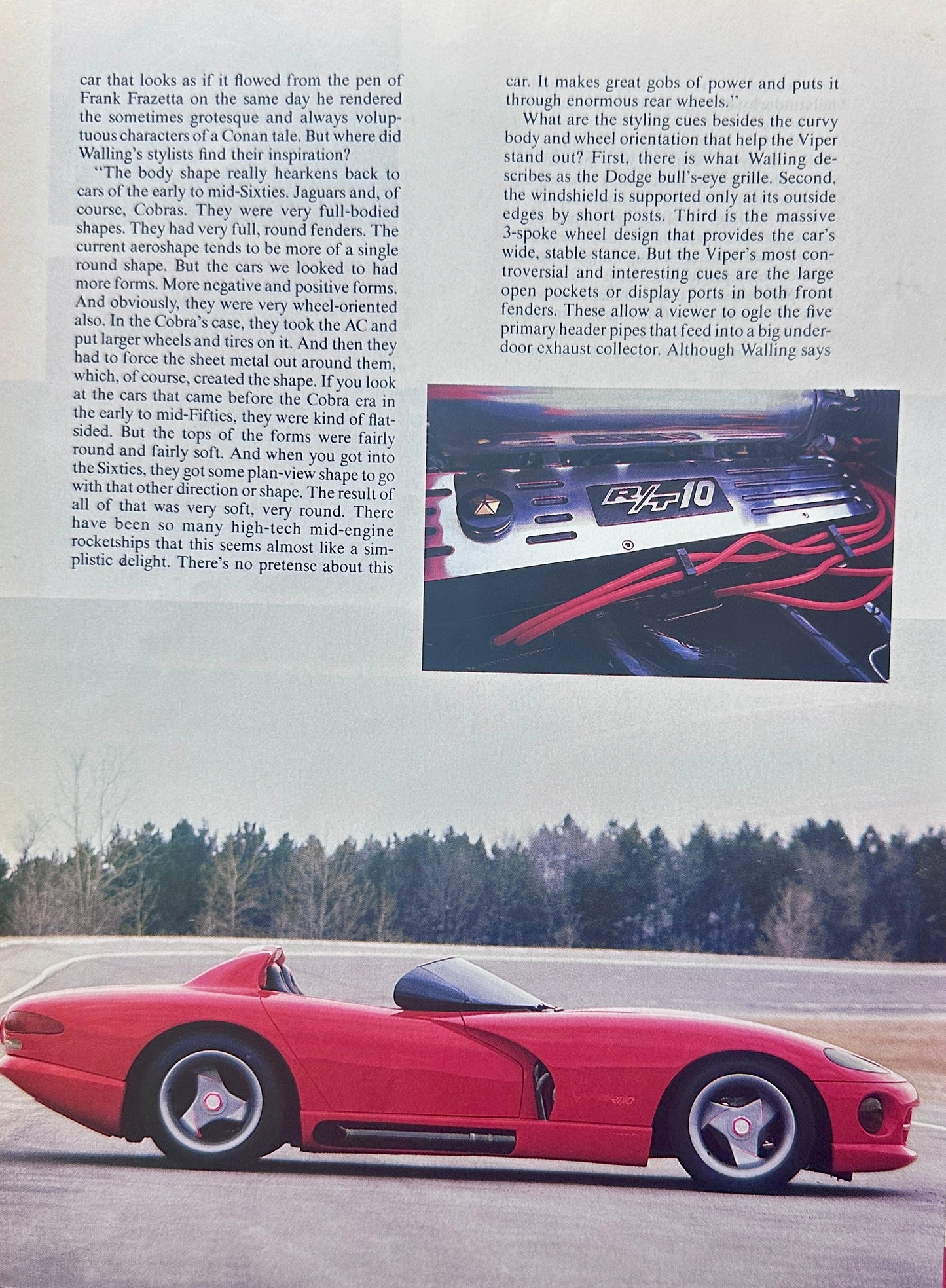 1989 Multipage Dodge Viper Feature Article - Missing final page