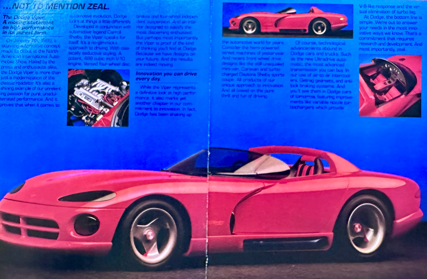 1990 Dodge Viper 2-Page Photo spread