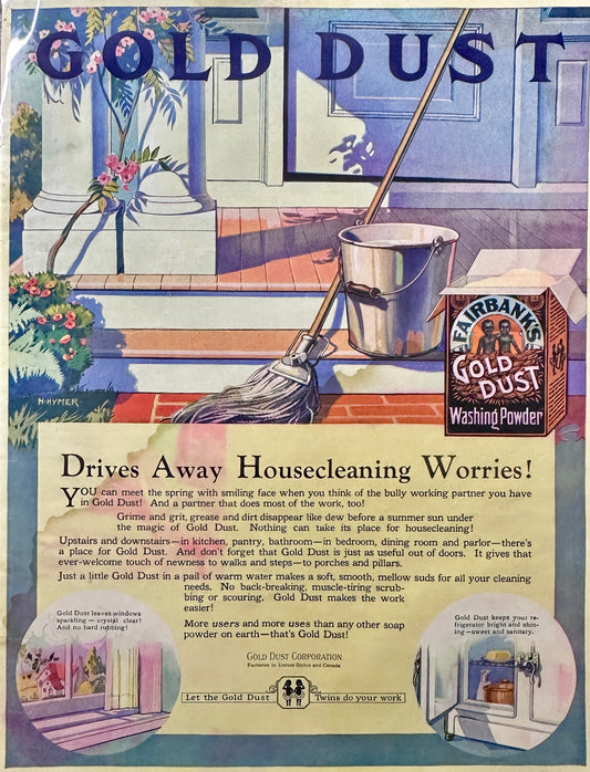 1924 Gold Dust + Lux toilet Soap Vintage Advertisements #754