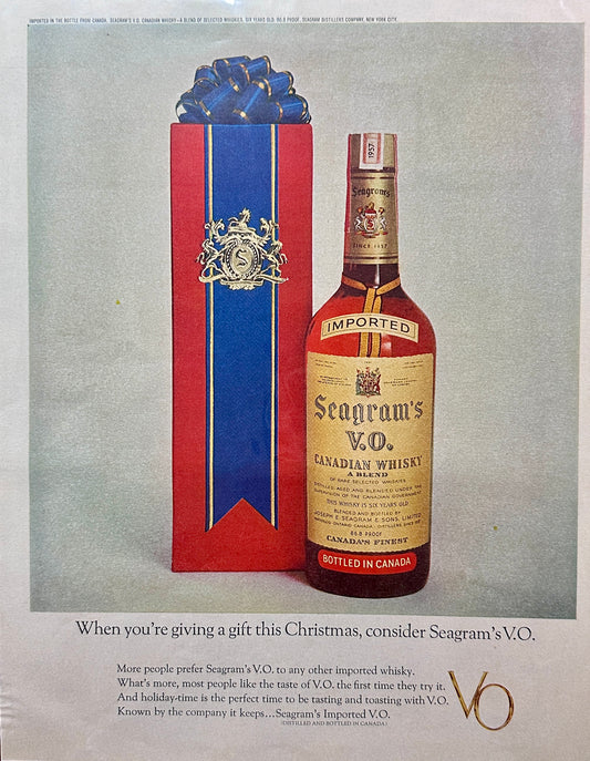 1963 Seagram's VO Canadian Whisky - Vintage Ad