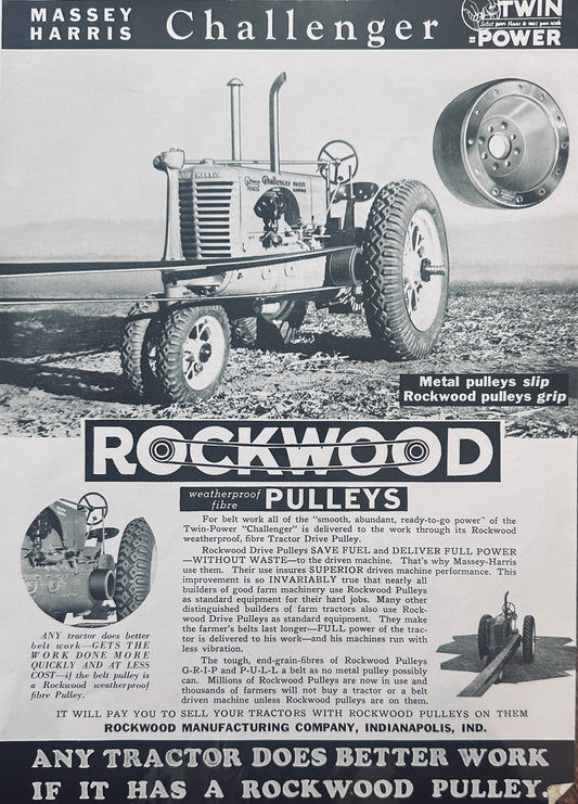 1937 Massey-Harris Challenger Sponsored by Rockwood Pulleys #5018