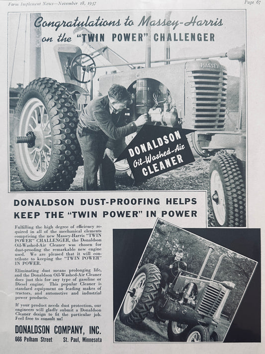 1937 Massey-Harris Twin Power Challenger Tractor Introduction N606
