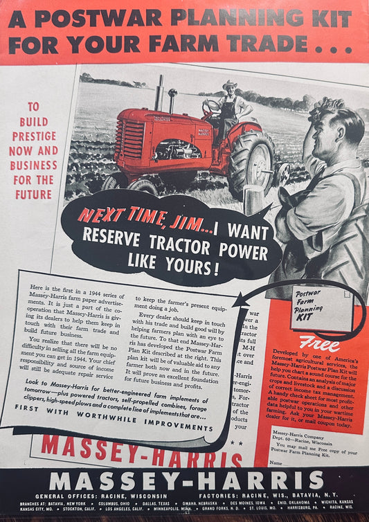 1944 Massey-Harris Massey-Harris Post War Planning Kit #5010