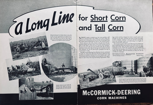 1939 McCormick-Deering Corn Binders vintage 2-Page Ad #5017