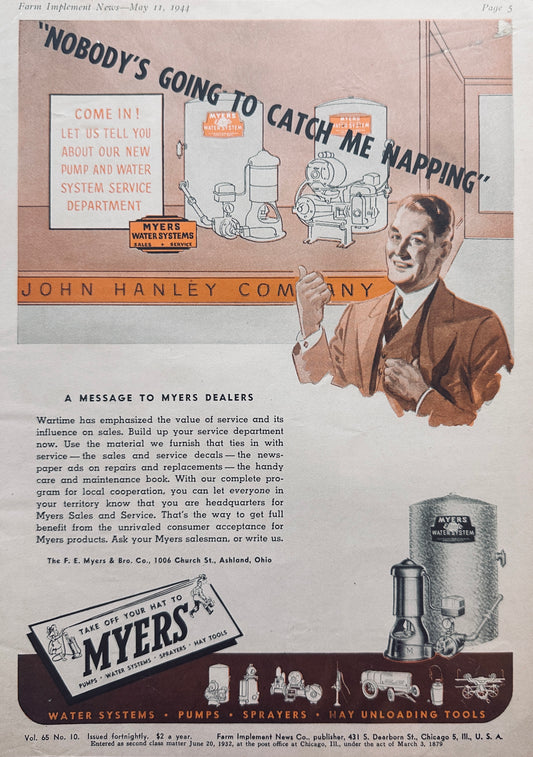 1944 Message to Myers Dealers to Build up Their Service Departments N689