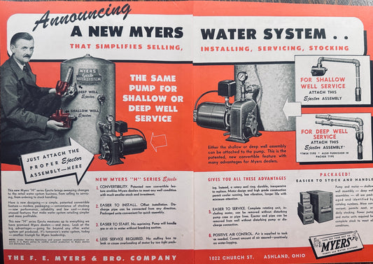 1944 2-Page Myers Water System & Pumps Colorized Ad N687