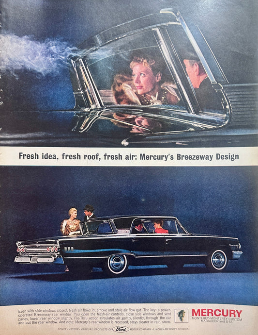 1963 Mercury Monterey Breezeway Vintage Ad #1572