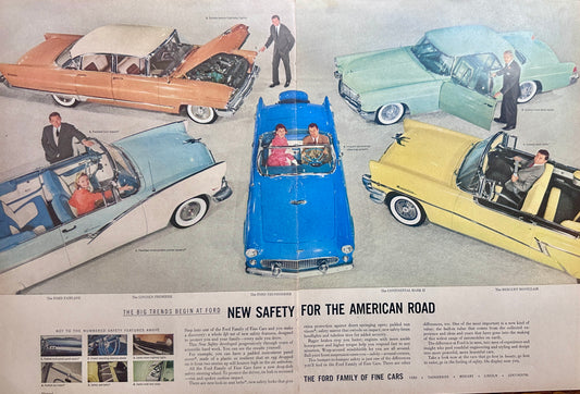 1954 Line of Ford Family of Fine Cars, Thunderbird, Mercury, Lincoln ++ Ad #1625