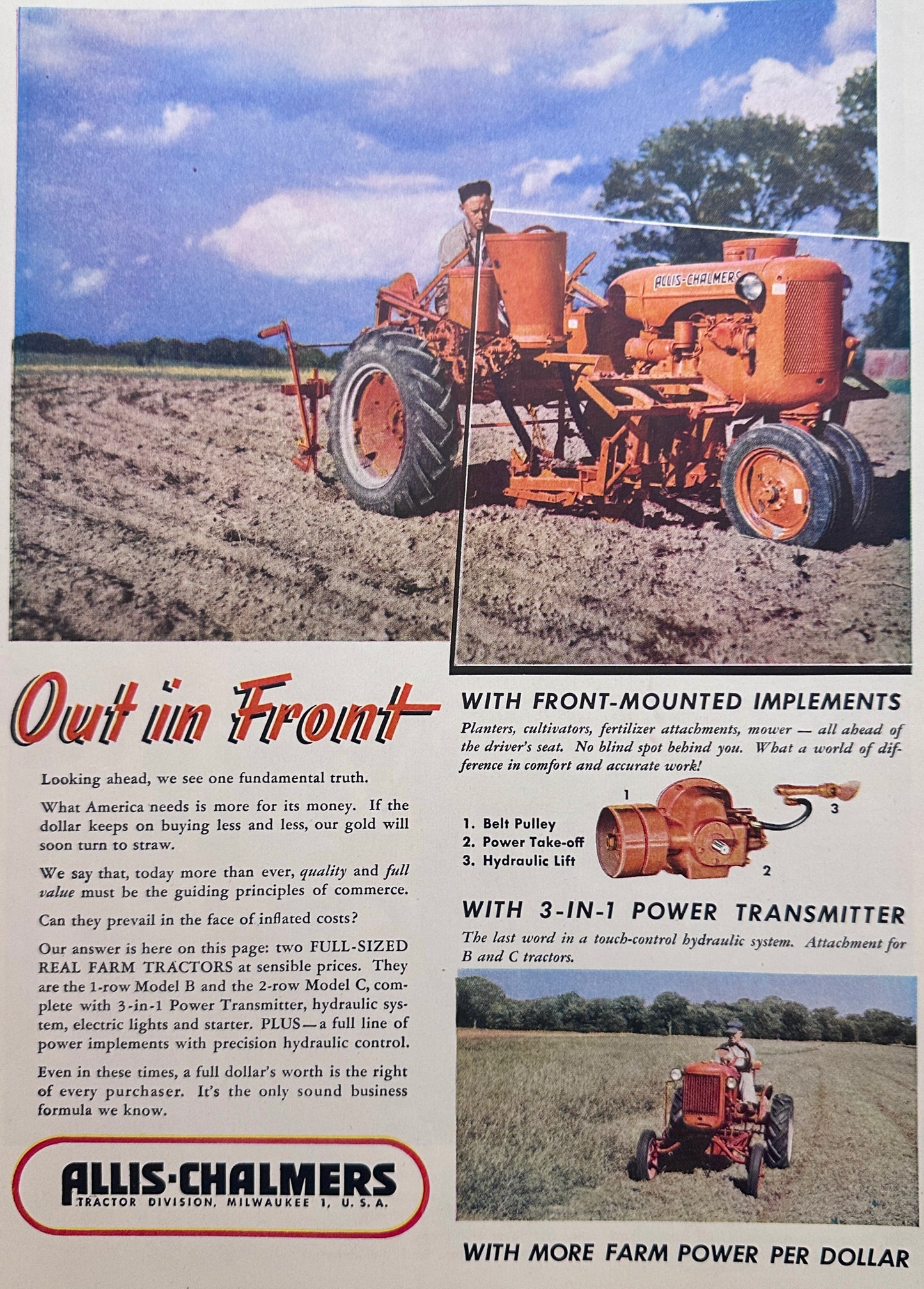 1948 Allis Chalmers Model B and Model C Tractors Ad #1706