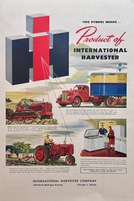 1948 Dual Sided Ad - International Harvester & Studebaker Trucks #1704