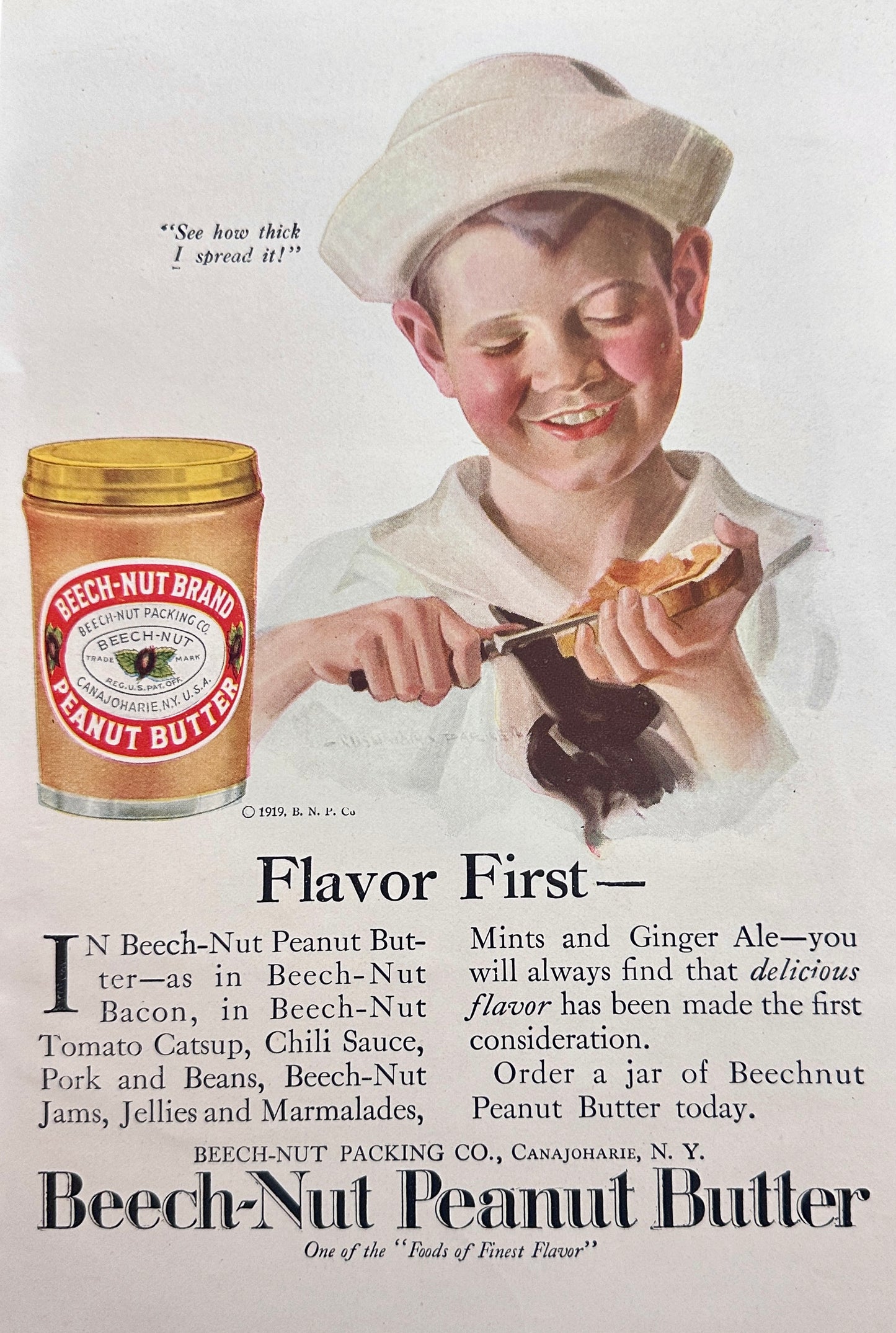 1920 Beech-Nut Peanut Butter & Camel Cigarettes Masterpiece Ads #N1240