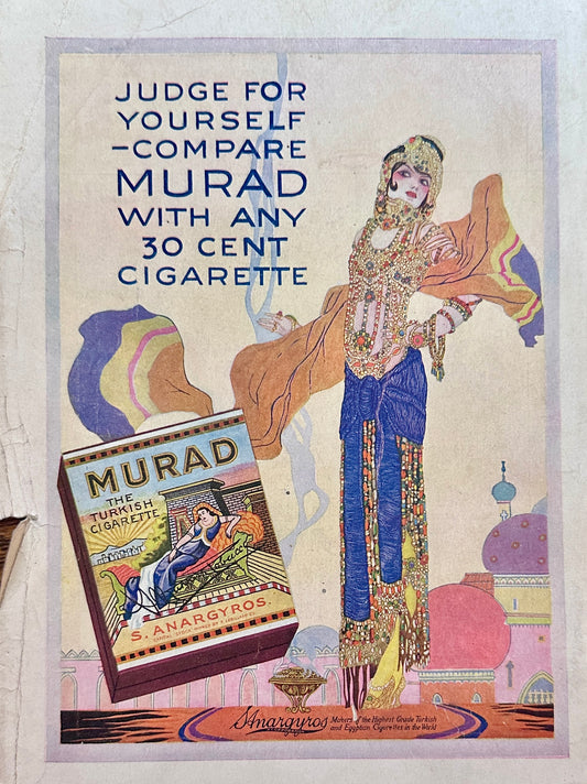 1919 S. Anargyros Turkish Cigarette Vintage Ad #N1257