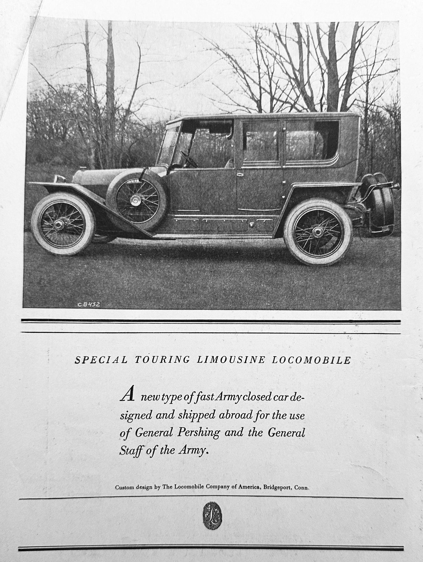 Extremely Rare Forgotten Marque 1919 WWI Era Locomobile Ad #N1256